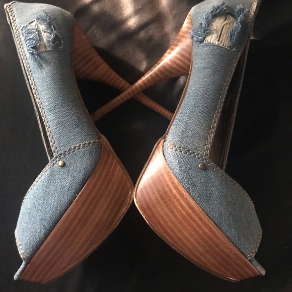 Bakers Stiletto Denim Heels - Picture 6 of 10